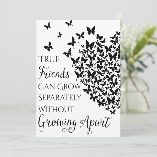 Butterfly Friendship Heart Save The Date (Stehend Vorderseite)