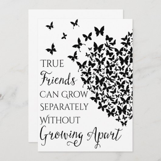 Butterfly Friendship Heart Save The Date (Vorne/Hinten)