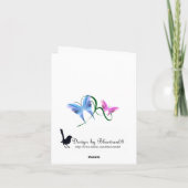 Butterfly Friendship Notecard Karte (Rückseite)