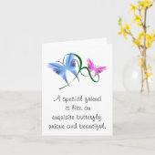 Butterfly Friendship Notecard Karte (Gelbe Blume)