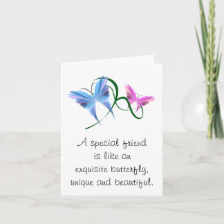 Butterfly Friendship Notecard Karte