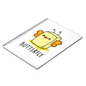 Butterfly-Funny Butter mit Flügelpuppe Notizblock (Linke Seite)