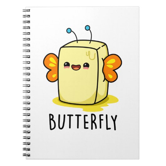 Butterfly-Funny Butter mit Flügelpuppe Notizblock (Vorderseite)