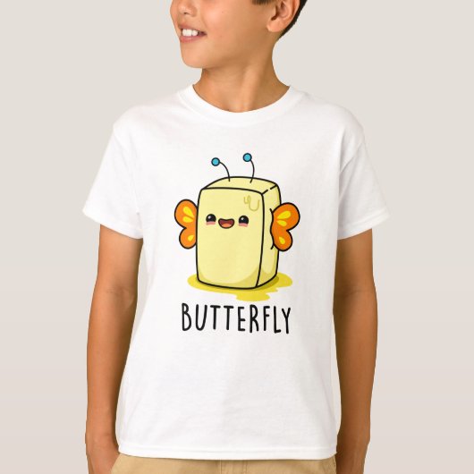 Butterfly-Funny Butter mit Flügelpuppe T-Shirt (Vorderseite)