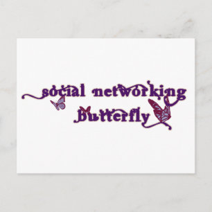 Butterfly für soziale Netzwerke Postkarte