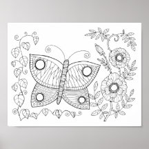 Butterfly Garde Imitate Gem Coloring Page Art Post