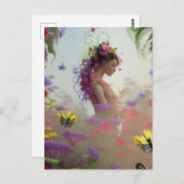 Butterfly Garden AI Generiert Postkarte (Vorne/Hinten)