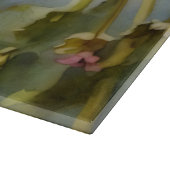Butterfly Garden Art Glass Cutting Board Schneidebrett (Ecke)