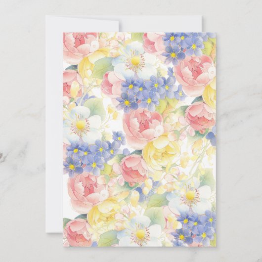 Butterfly Garden Baby Dusche Einladung (Rückseite)