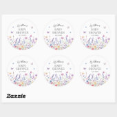 Butterfly Garden Baby Shower Favor Stickers (Blatt)