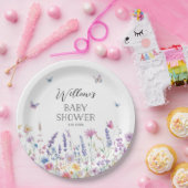 Butterfly Garden Baby Shower Paper Plates Pappteller (Party)