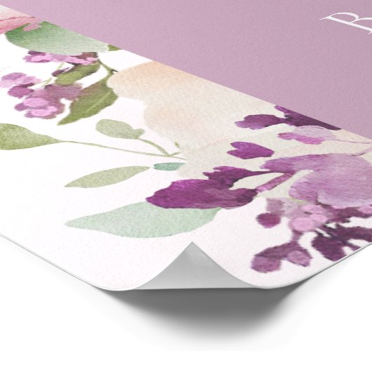 Butterfly Garden Baby Shower Welcome Poster (Ecke)