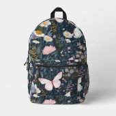 Butterfly Garden Bedruckter Rucksack (Vorderseite)
