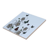 Butterfly Garden Blue Fliese (Seite)