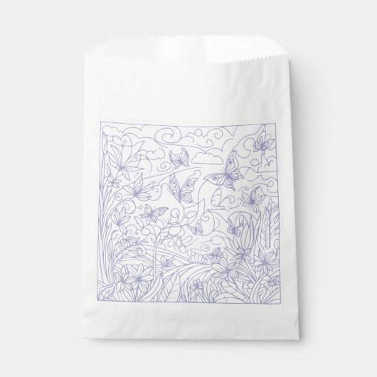Butterfly Garden Blue Geschenktütchen (Vorderseite)