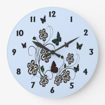 Butterfly Garden Blue mit schwarzen Zahlen