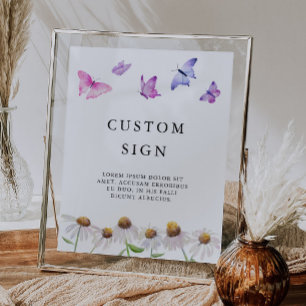 Butterfly Garden Brautparty Benutzerdefiniertes Ze Poster