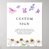 Butterfly Garden Brautparty Benutzerdefiniertes Ze Poster (Vorne)