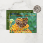 Butterfly Garden Bridal Dusche Einladung (Vorderseite/Rückseite Beispiel)