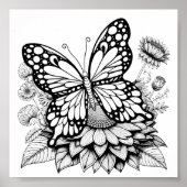 Butterfly Garden Colour Design Poster (Vorne)