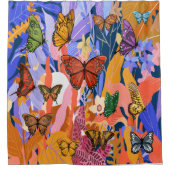 Butterfly Garden Duschvorhang (Vorderseite)