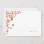 Butterfly Garden Dusty Peach Strip Name Mitteilungskarte (Vorderseite)