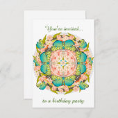 Butterfly Garden Einladung (Vorne/Hinten)