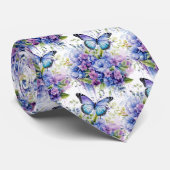 Butterfly Garden Elegantes Muster Neck Tie Krawatte (Gerollt)