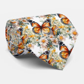 Butterfly Garden Elegantes Muster Neck Tie Krawatte (Gerollt)