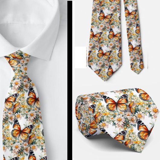 Butterfly Garden Elegantes Muster Neck Tie Krawatte