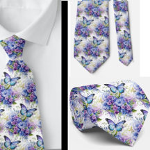 Butterfly Garden Elegantes Muster Neck Tie