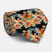Butterfly Garden Elegantes Muster Neck Tie