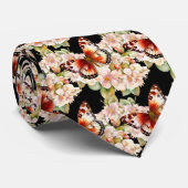 Butterfly Garden Elegantes Muster Neck Tie Krawatte (Gerollt)