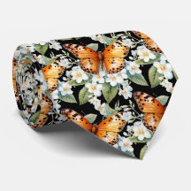 Butterfly Garden Elegantes Muster Neck Tie