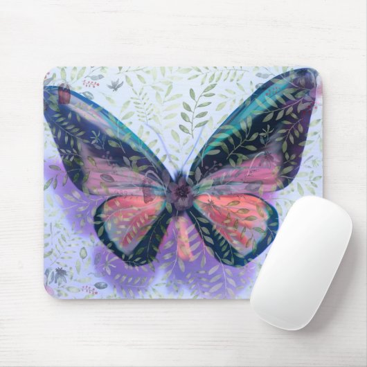 Butterfly Garden Fantasy Mouse Pad Mousepad (Mit Mouse)