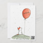 Butterfly Garden Geburtstag - Niedliches Katzen un Einladung (Rückseite)