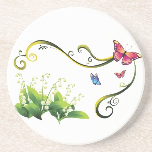 Butterfly Garden Getränkeuntersetzer (Vorne)