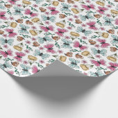 Butterfly Garden Girl Birthday Geschenkpapier (Ecke)
