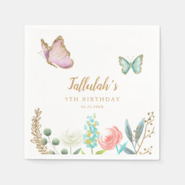 Butterfly Garden Girl Geburtstagsparty Serviette