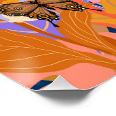 Butterfly Garden Glossy Poster (Ecke)