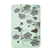 Butterfly Garden Green Badematte (Vorderseite Vertikal)