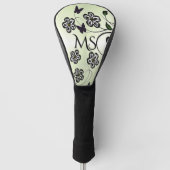 Butterfly Garden Green Personal Golf Headcover (Vorderseite)