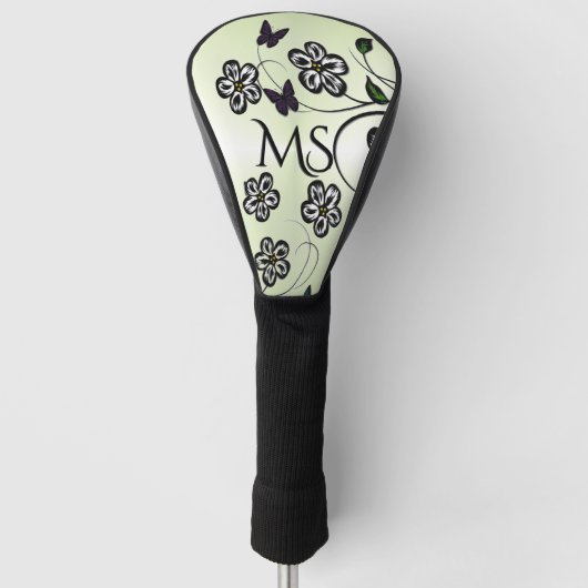 Butterfly Garden Green Personal Golf Headcover (Vorderseite)