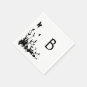 Butterfly Garden Initial Serviette (Ecke)