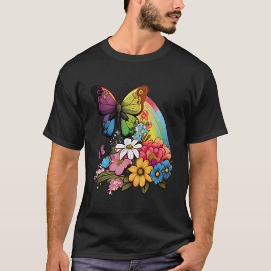 Butterfly Garden Insect Pretty T-Shirt (Vorderseite)