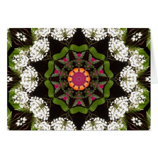 Butterfly Garden Kaleidoscope Note/Invitation Card (Vorderseite (Horizontal))