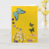 Butterfly Garden Karte (Gelbe Blume)