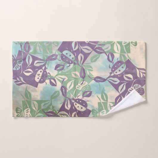 Butterfly Garden Ladybug Boho Badetuch Set (Handtuch)