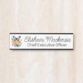 Butterfly Garden Light Blue Office Türschild (Vorderseite )