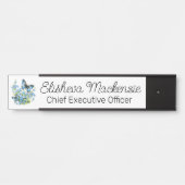 Butterfly Garden Light Blue Office Türschild (Vorderseite )